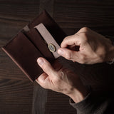 2 Trick Pony Card Wallet . Deep Brown