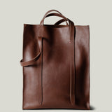 Leather Craftsman Tote Bag . Nut
