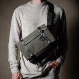 H Small Messenger Bag . Forest
