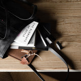 Poet Leather Tote Bag . Coal