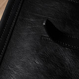 Poet Leather Tote Bag . Coal
