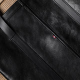 Poet Leather Tote Bag . Coal
