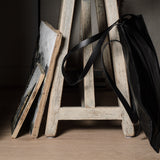 Poet Leather Tote Bag . Coal