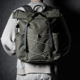 Roll-Top Backpack  . Forest