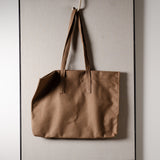 Signature Wool Tote Bag Wide . Cocoa