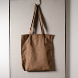 Signature Wool Tote Bag Tall . Cocoa