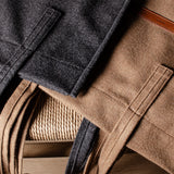 Signature Wool Tote Bag Wide . Cocoa