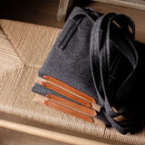 Signature Wool Tote Bag Wide . Cocoa