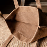 Signature Wool Tote Bag Wide . Cocoa