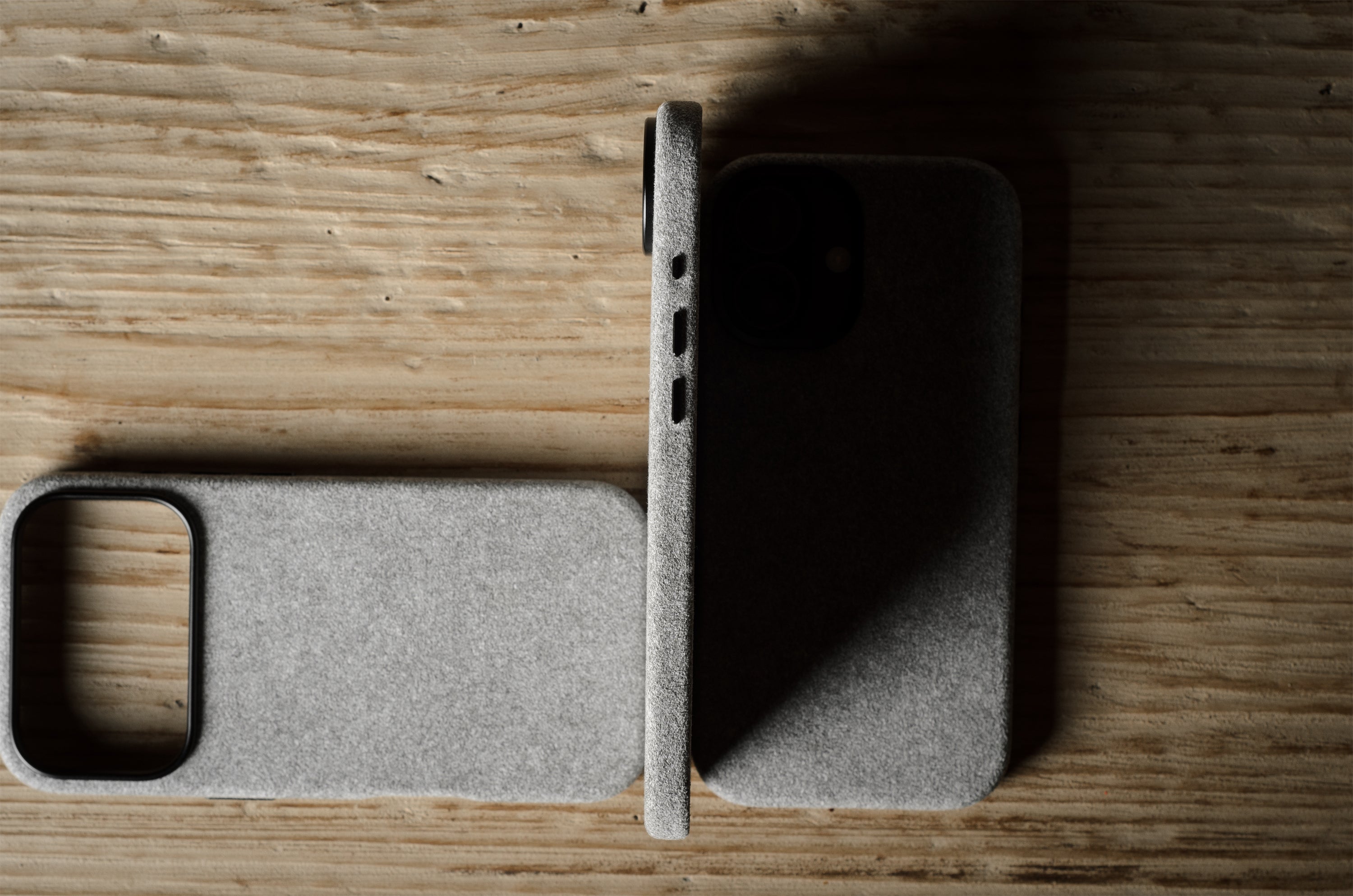 iPhone case on a wooden surface