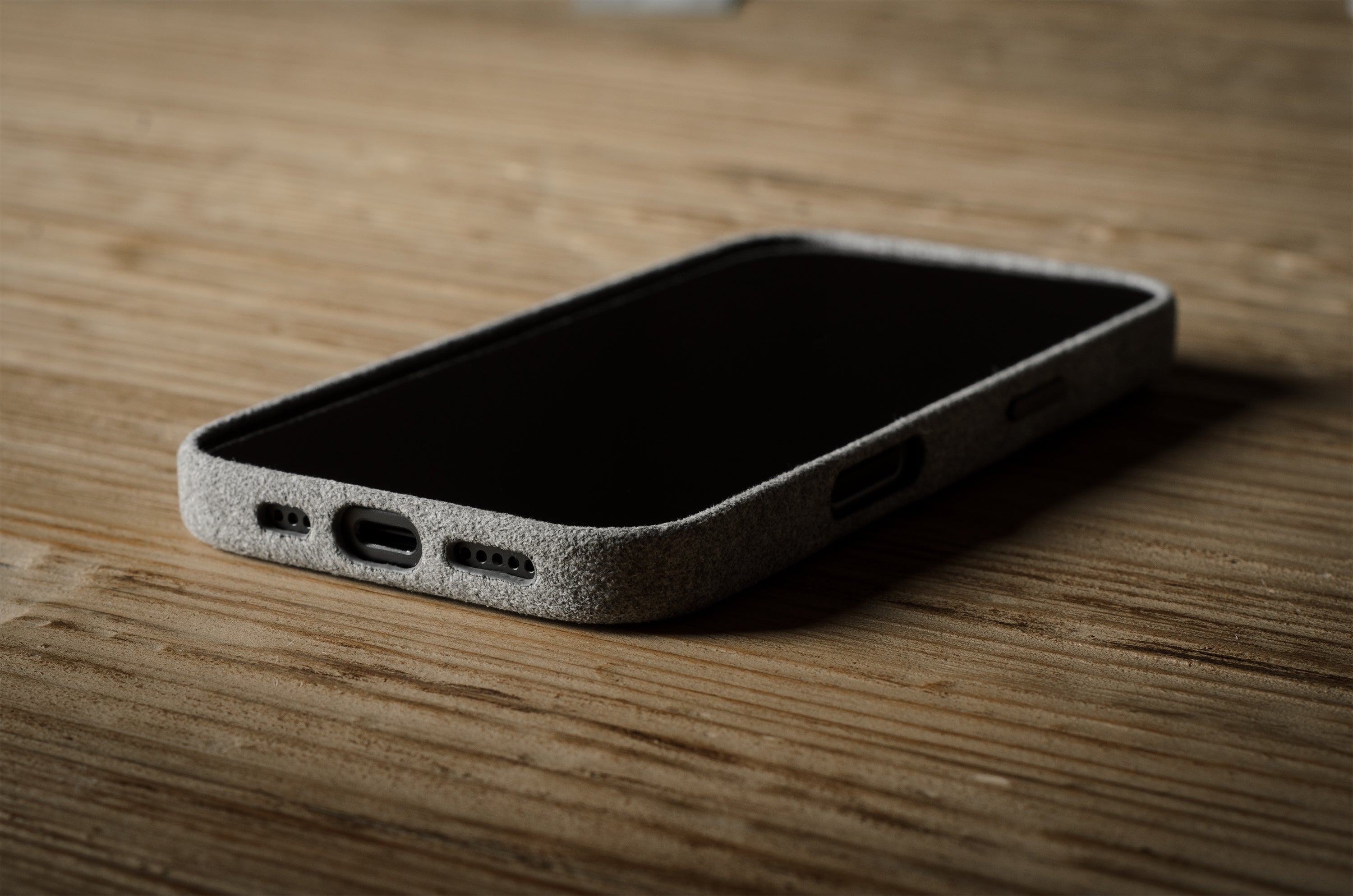 iPhone case on a wooden surface