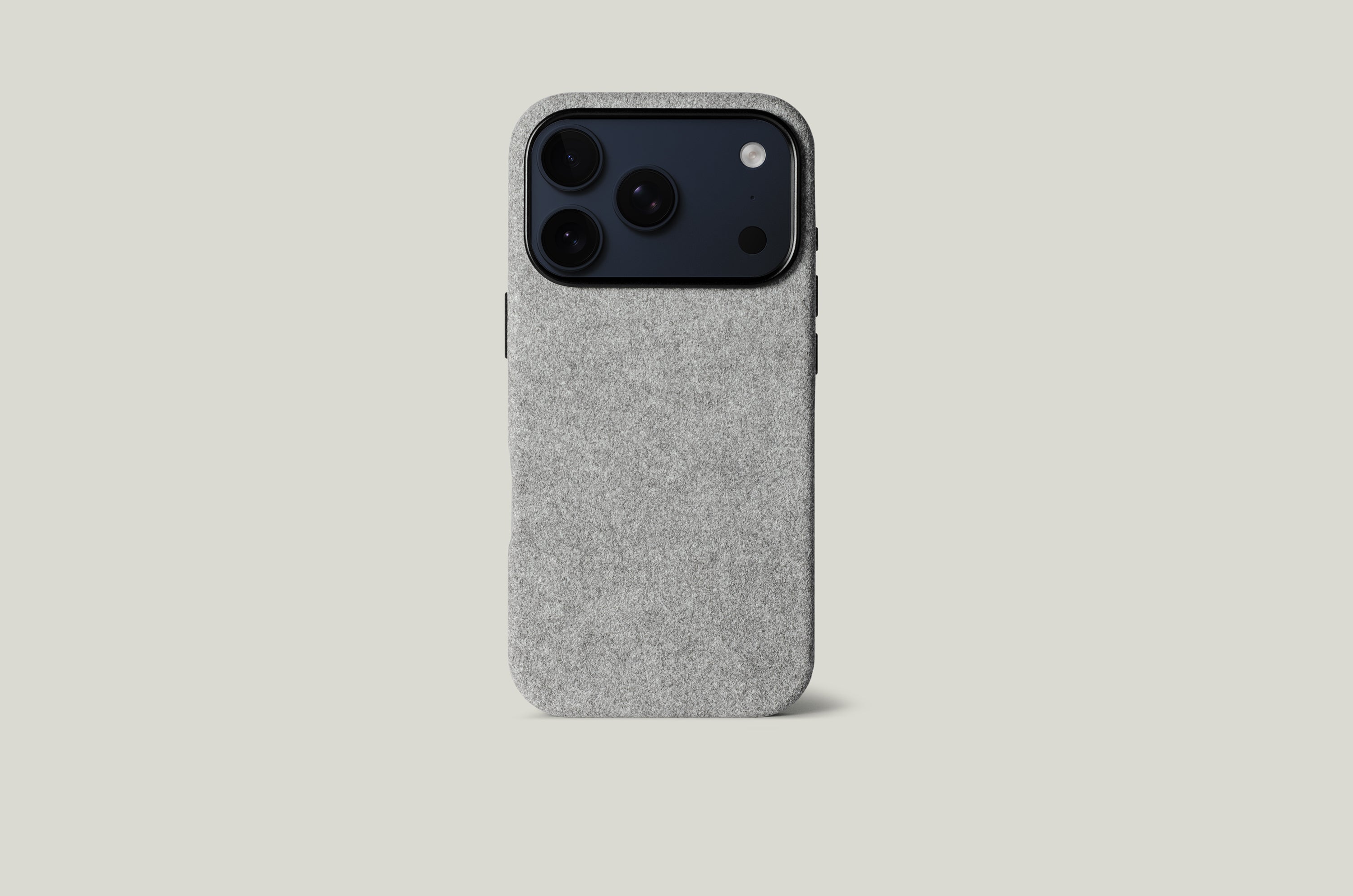 Gray iPhone case on a gray background