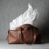 Leather Easy Duffel Bag . Nut
