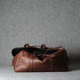 Leather Easy Duffel Bag . Nut