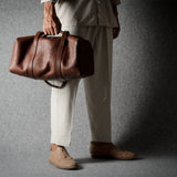 Leather Easy Duffel Bag . Nut