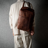 Leather Easy Duffel Bag . Nut