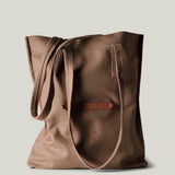 Signature Wool Tote Bag Tall . Cocoa