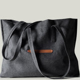 Signature Wool Tote Bag Wide . Classic
