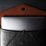 Leather Envelope 11” . Coal