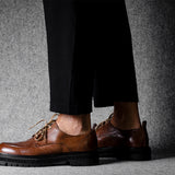 Alpine Derby Shoes . Chestnut