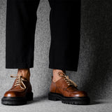 Alpine Derby Shoes . Chestnut